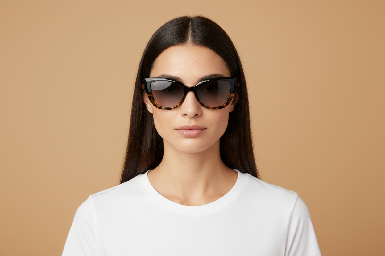 Женская модель в Солнцезащитные очки Maui Jim Blossom MJ892 02 54 19