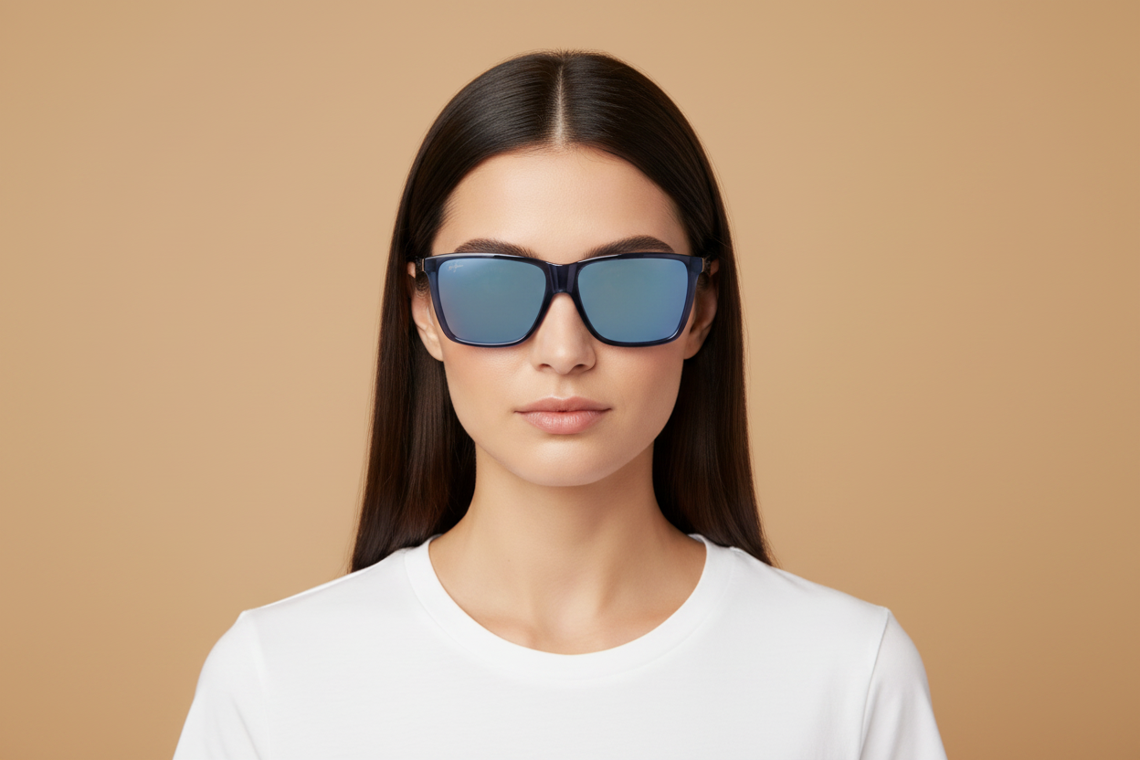 Modelo femenino llevando Gafas de Sol Maui Jim Cruzem MJB864 03 57 16