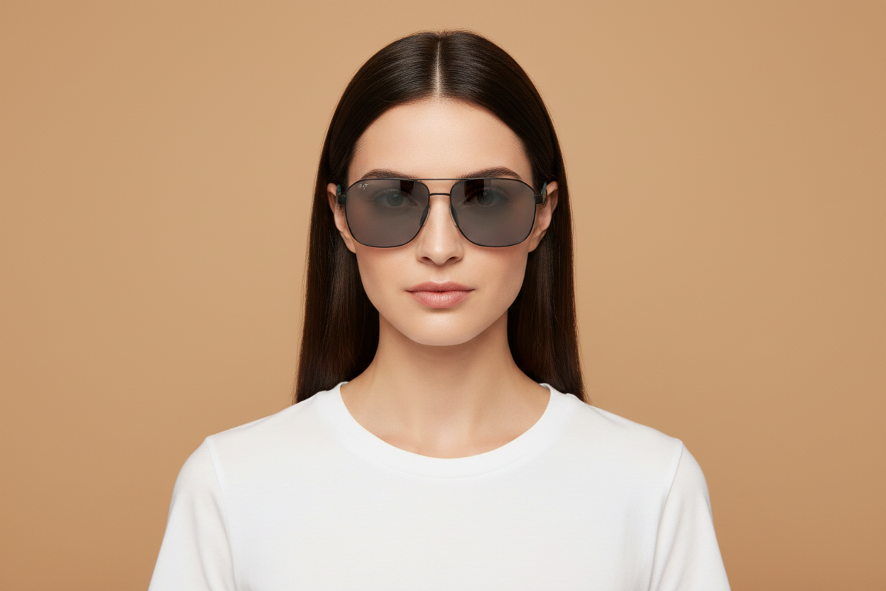 Modelo femenino llevando Gafas de Sol Maui Jim Onipaa MJDBS651 02 61 15