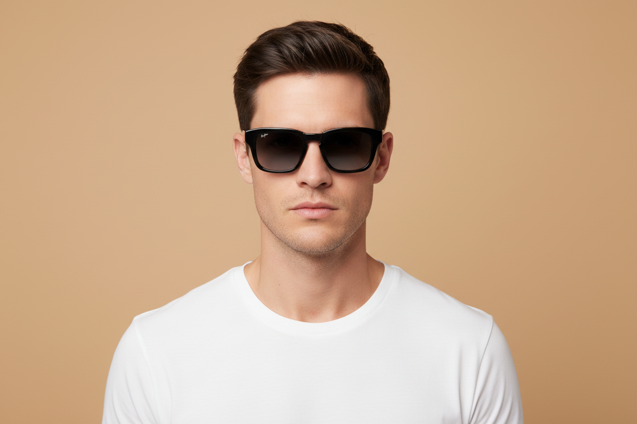 Modelo masculino llevando Gafas de Sol Maui Jim Maluhia MJGS643 14 52 20