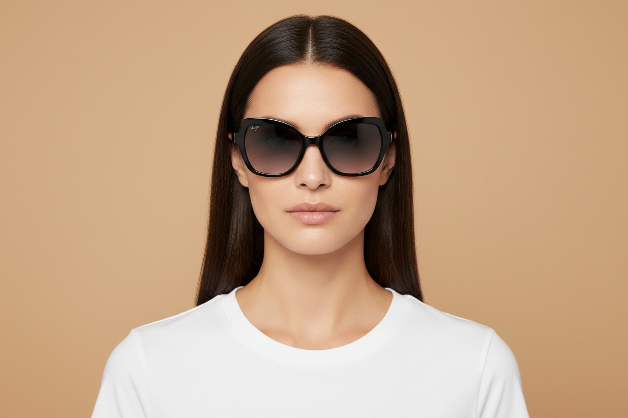 Modelo femenino llevando Gafas de Sol Maui Jim Mamane MJGS883 02 55 18