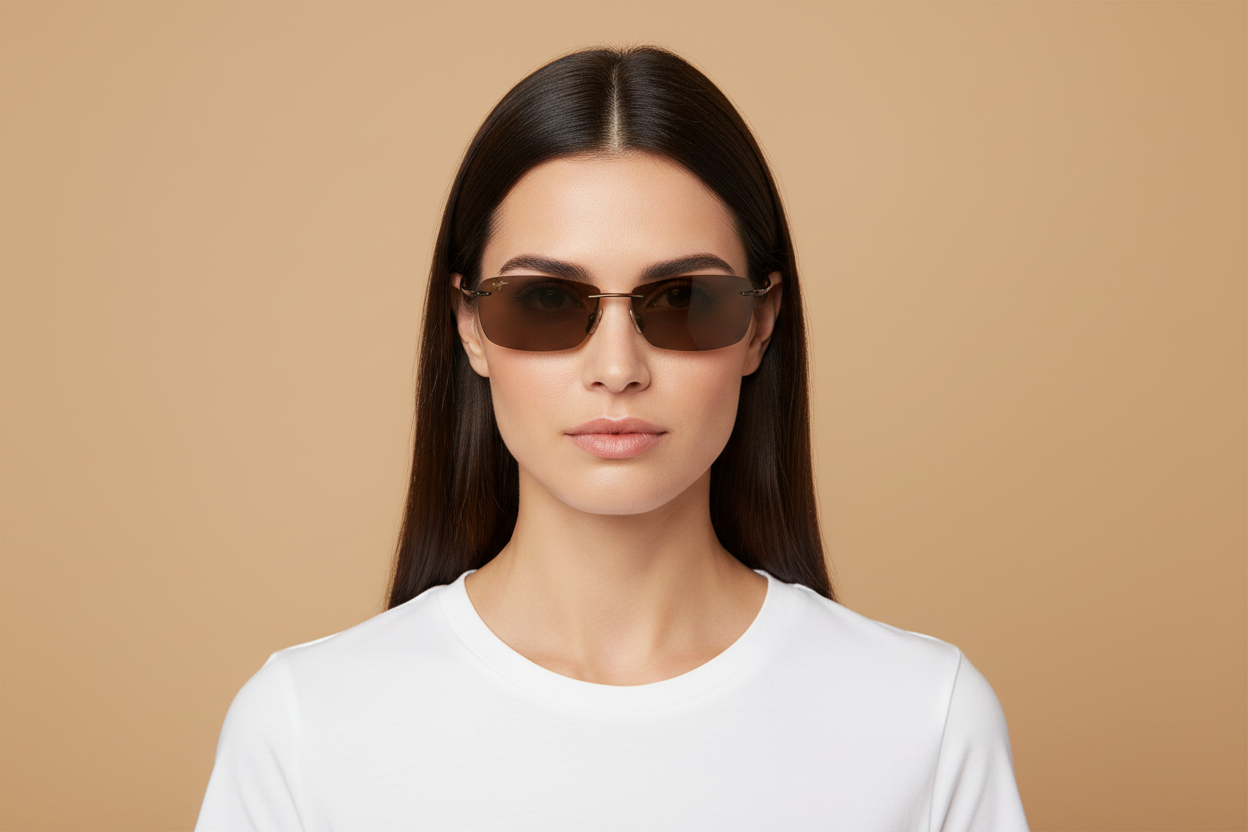 Modelo femenino llevando Gafas de Sol Maui Jim Ligthouse MJH423 26 71 16