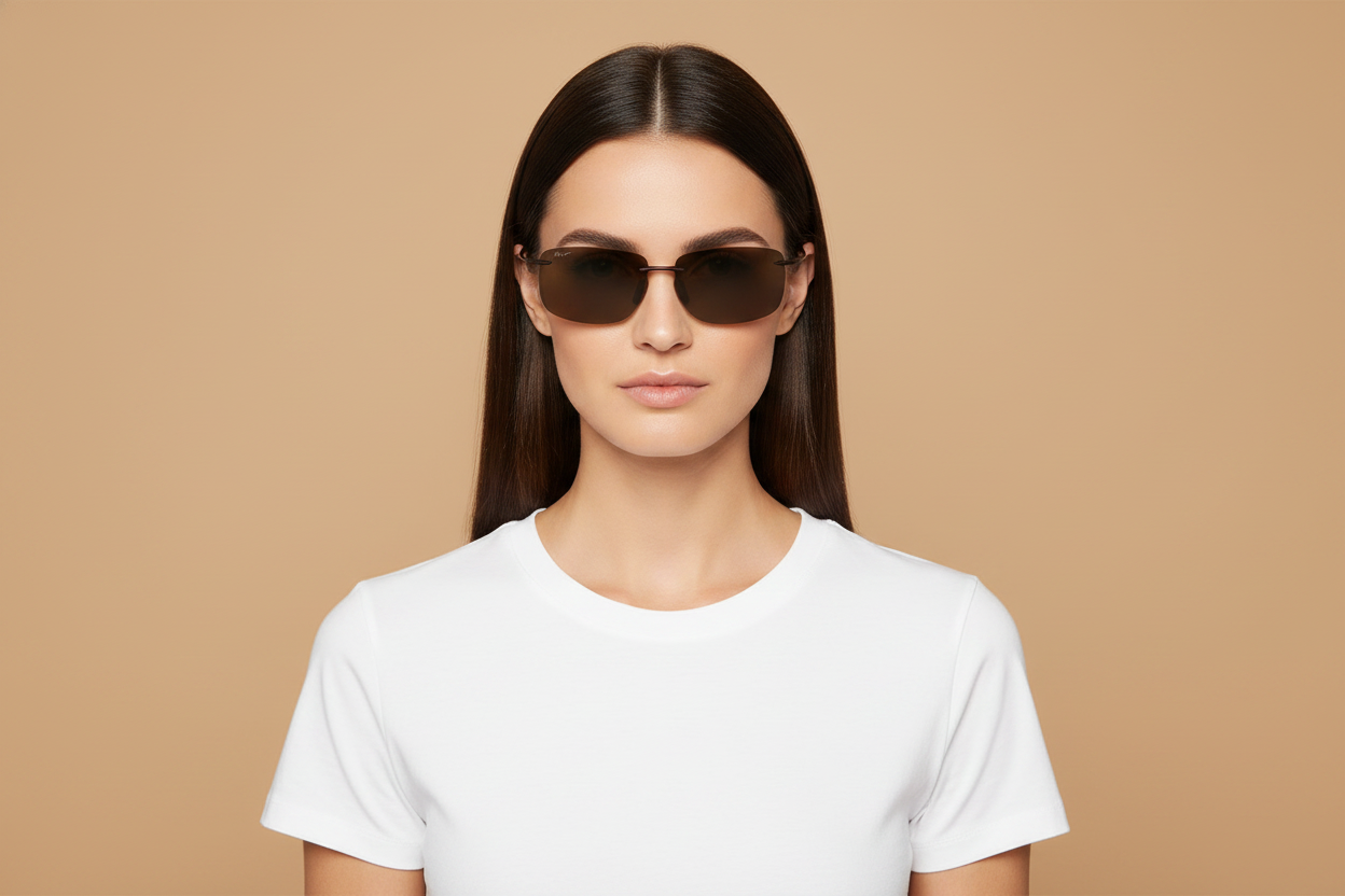 Modelo femenino llevando Gafas de Sol Maui Jim Hema MJH443 26M 62 14