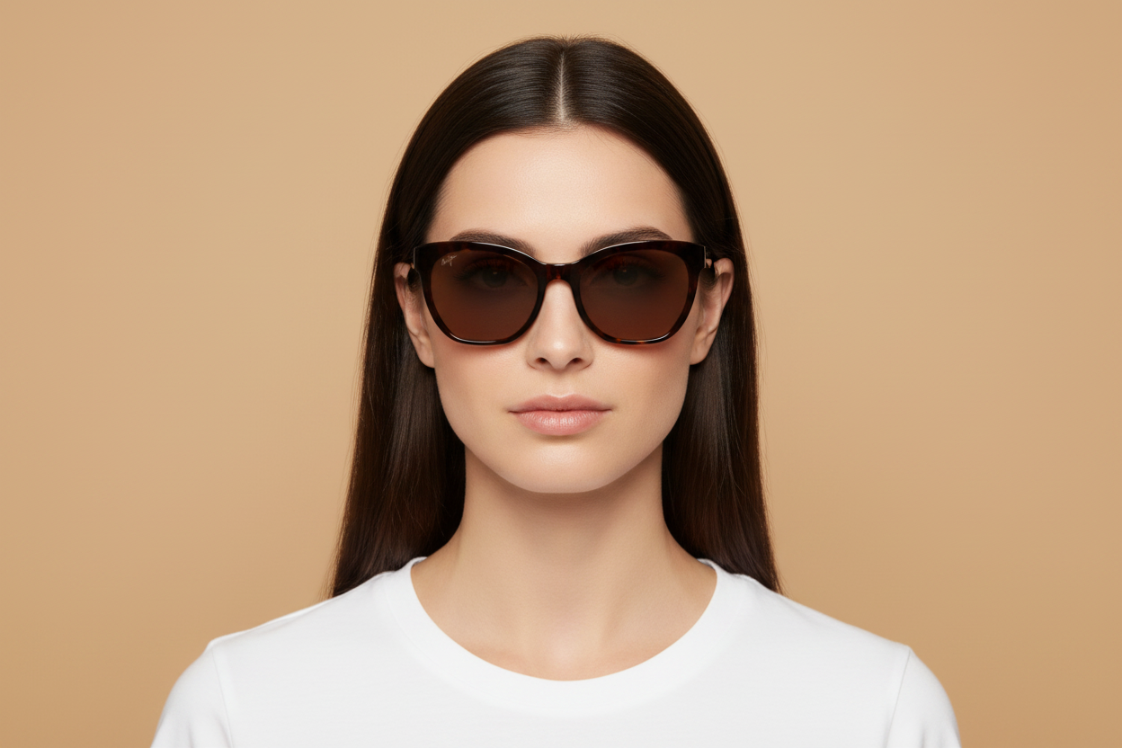 Modelo femenino llevando Gafas de Sol Maui Jim Alulu MJH878 10 56 19