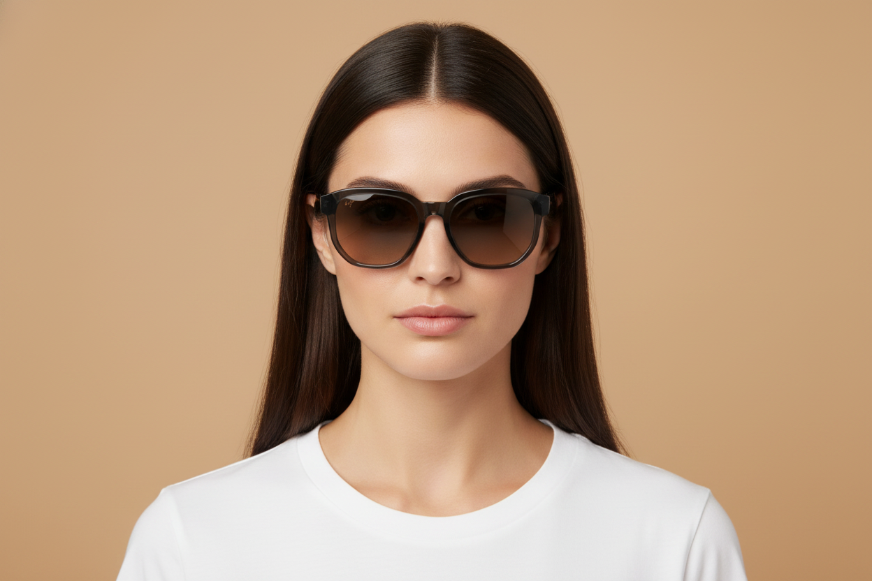 Modelo femenino llevando Gafas de Sol Maui Jim Akahai MJHS646 14 56 18