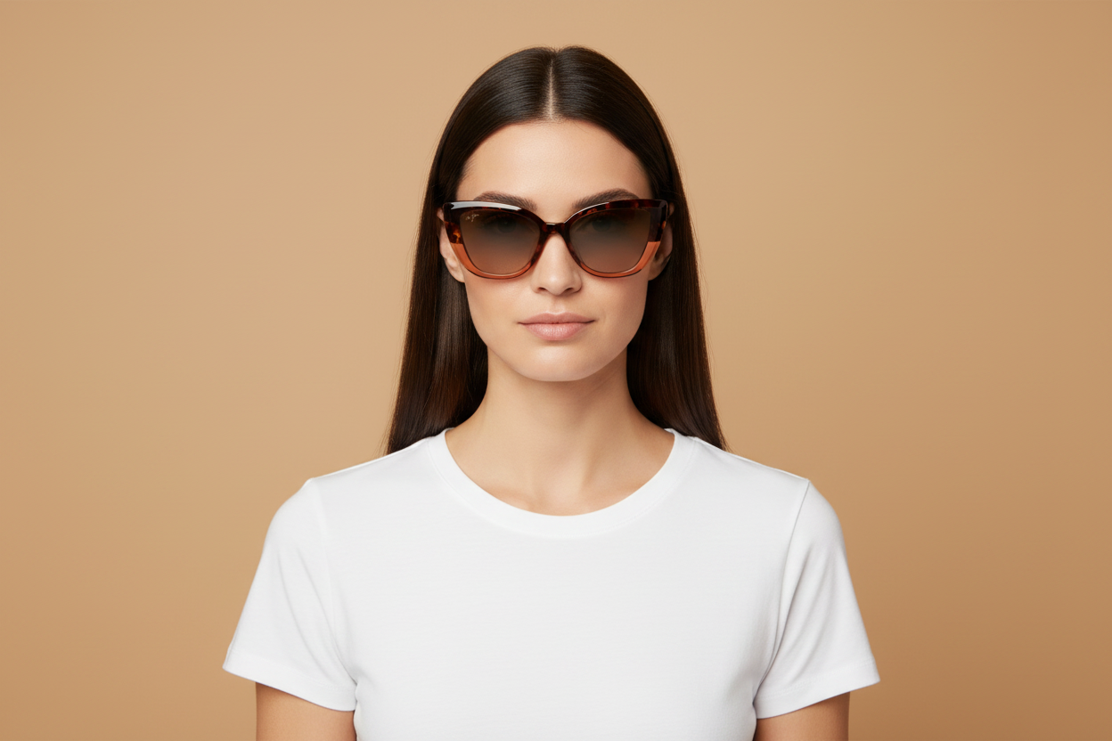 Modelo femenino llevando Gafas de Sol Maui Jim Blossom MJHS892 10 54 19
