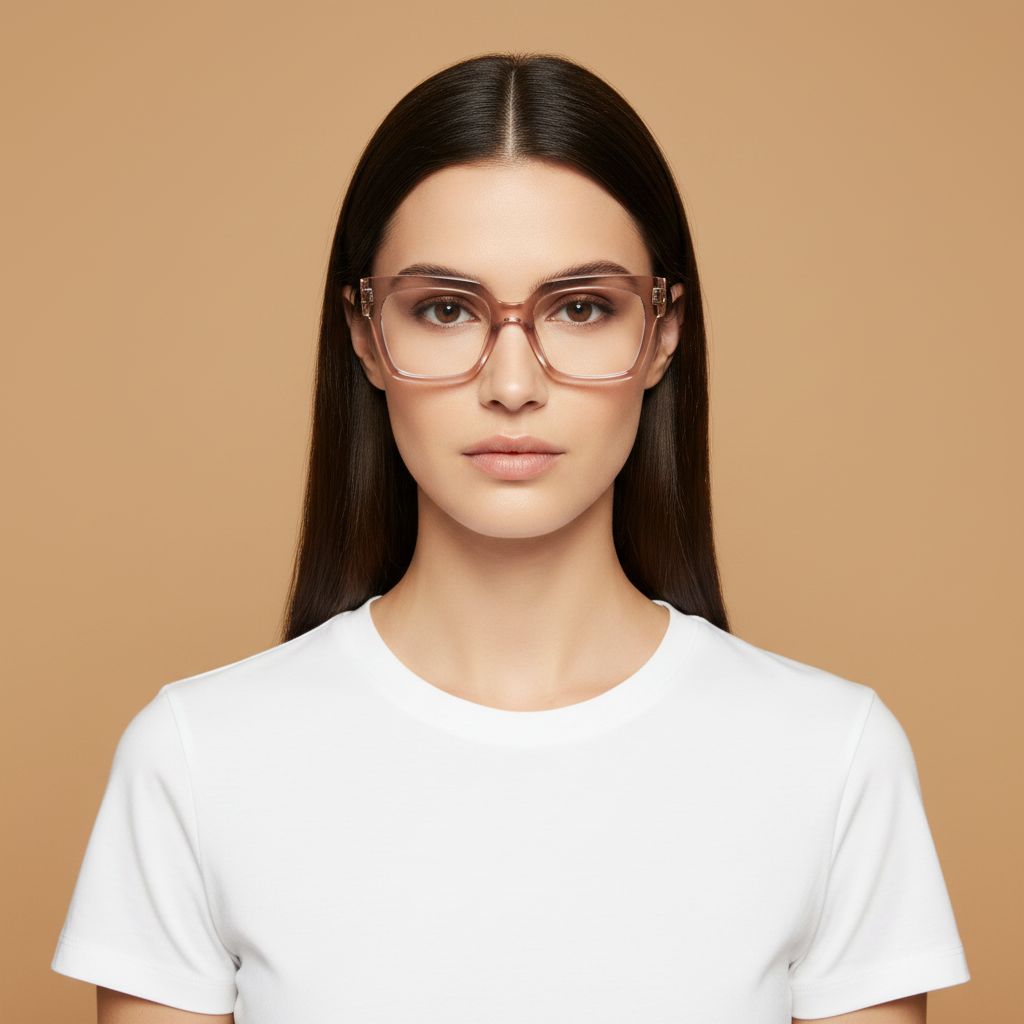 Modelo femenino llevando Gafas Graduadas Miu Miu 04UV 12W1O1 52 19
