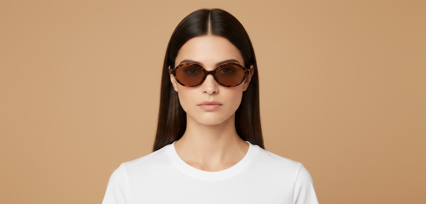 Modelo femenino llevando Gafas de Sol Miu Miu 04ZS 19P2Z1 50 18