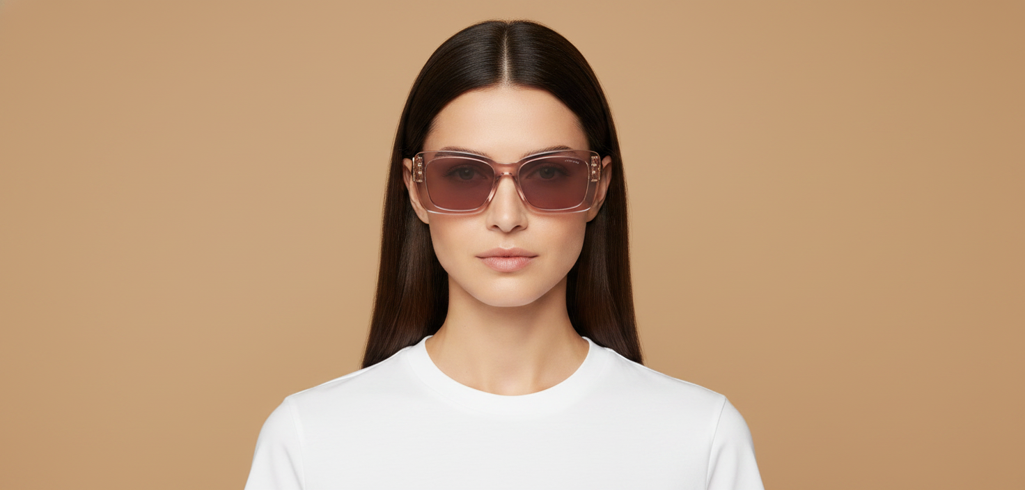 Modelo femenino llevando Gafas de Sol Miu Miu 07YS 12W20I 53 18