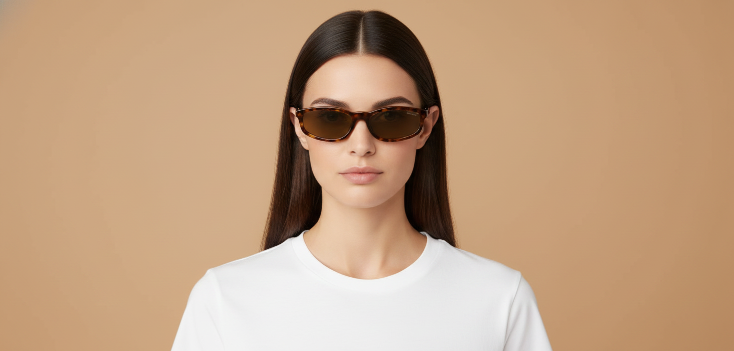 Female model wearing Sunglasses Miu Miu A06S 14L09Z 54 17