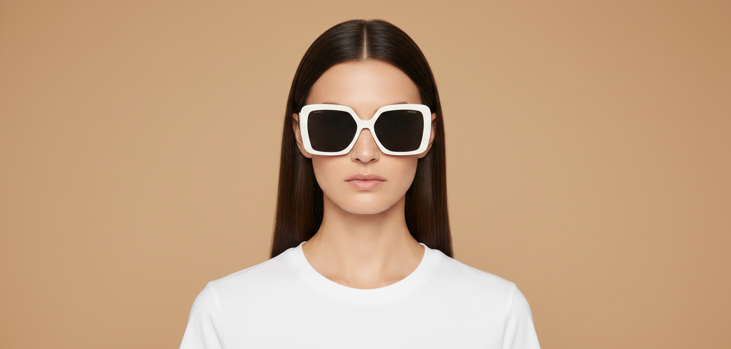 Modelo femenino llevando Gafas de Sol Miu Miu 10YS 1425S0 56 17