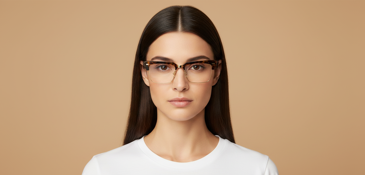 Modelo femenino llevando Gafas Graduadas Miu Miu 11XV VAU1O1 54 17