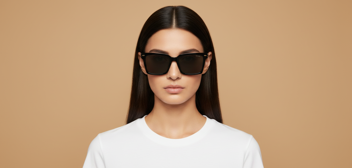 Modelo femenino llevando Gafas de Sol Miu Miu 13ZS 16K5S0 55 18