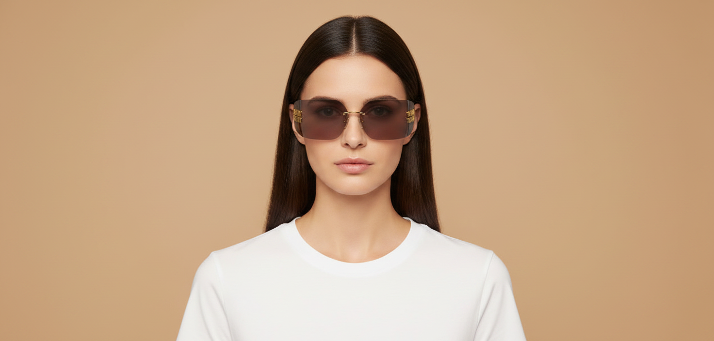 Modelo femenino llevando Gafas de Sol Miu Miu 54YS 5AK06I 80 14