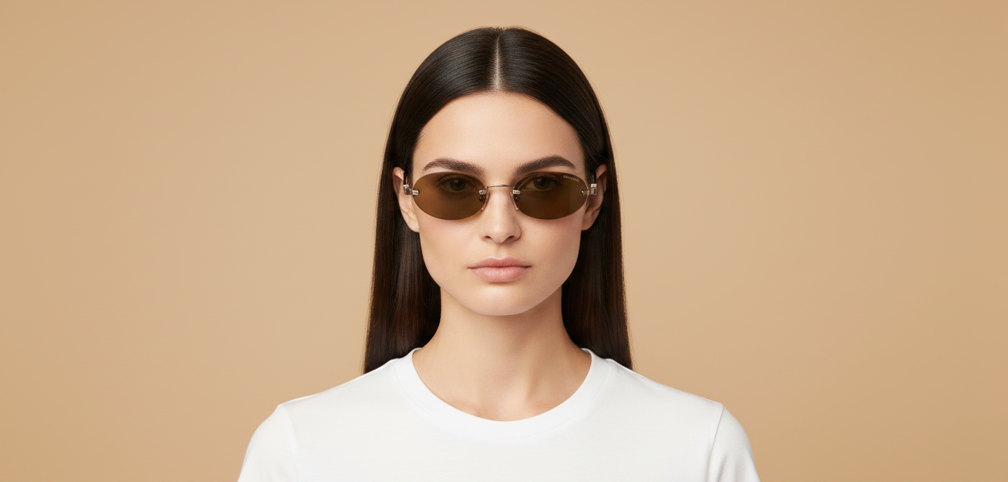 Weibliches Modell trägt Gafas de Sol Miu Miu A54S 26C09Z 51 20