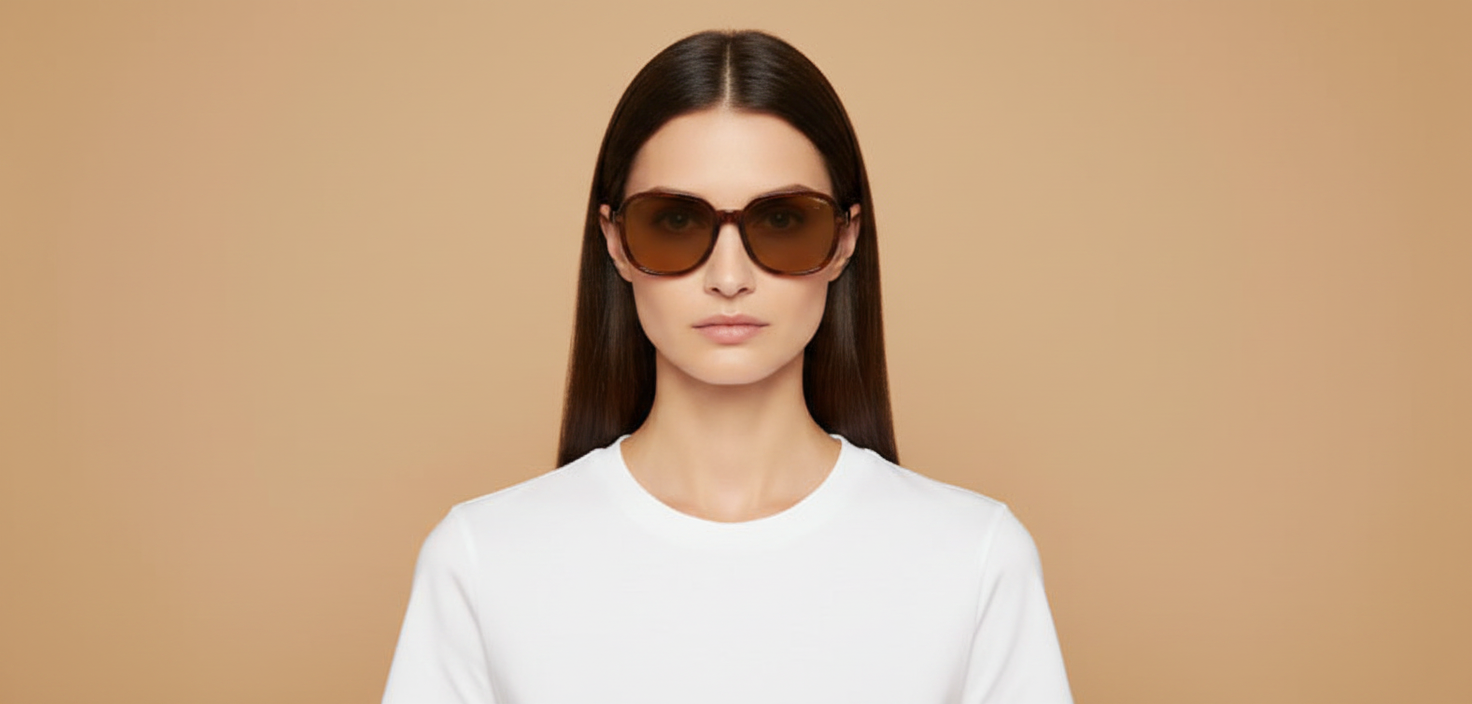 Modelo femenino llevando Gafas de Sol Miu Miu B01S 26E10R 58 18