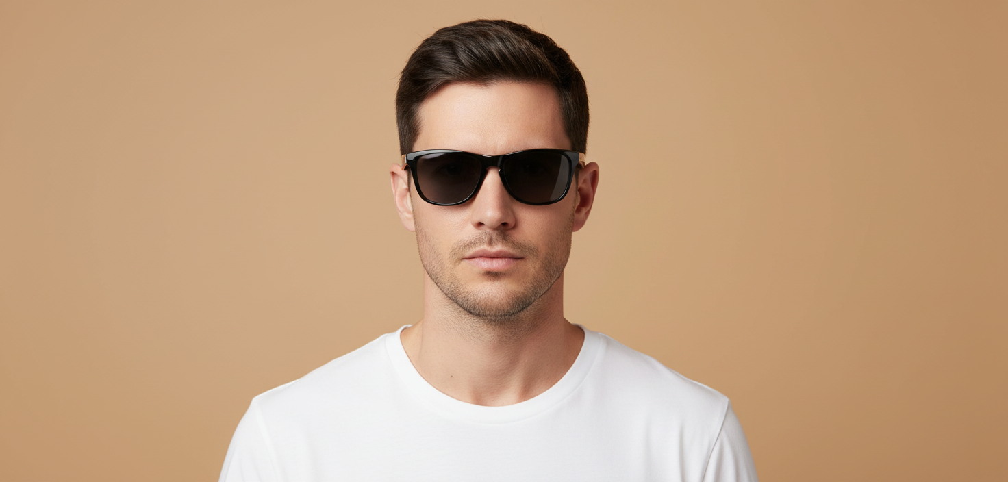 Modelo masculino llevando Gafas de Sol Oakley Frogskins OO9013 24-306 55 17