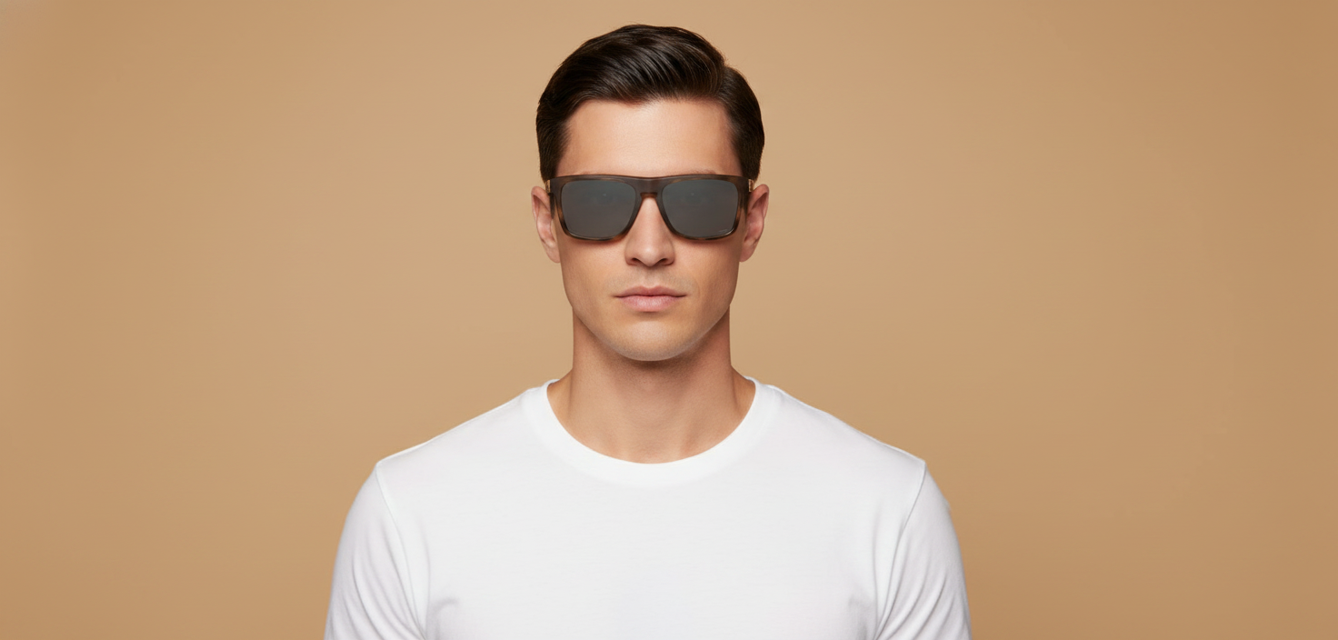 Modelo masculino llevando Gafas de Sol Oakley Leffingwell OO9100 18 57 17