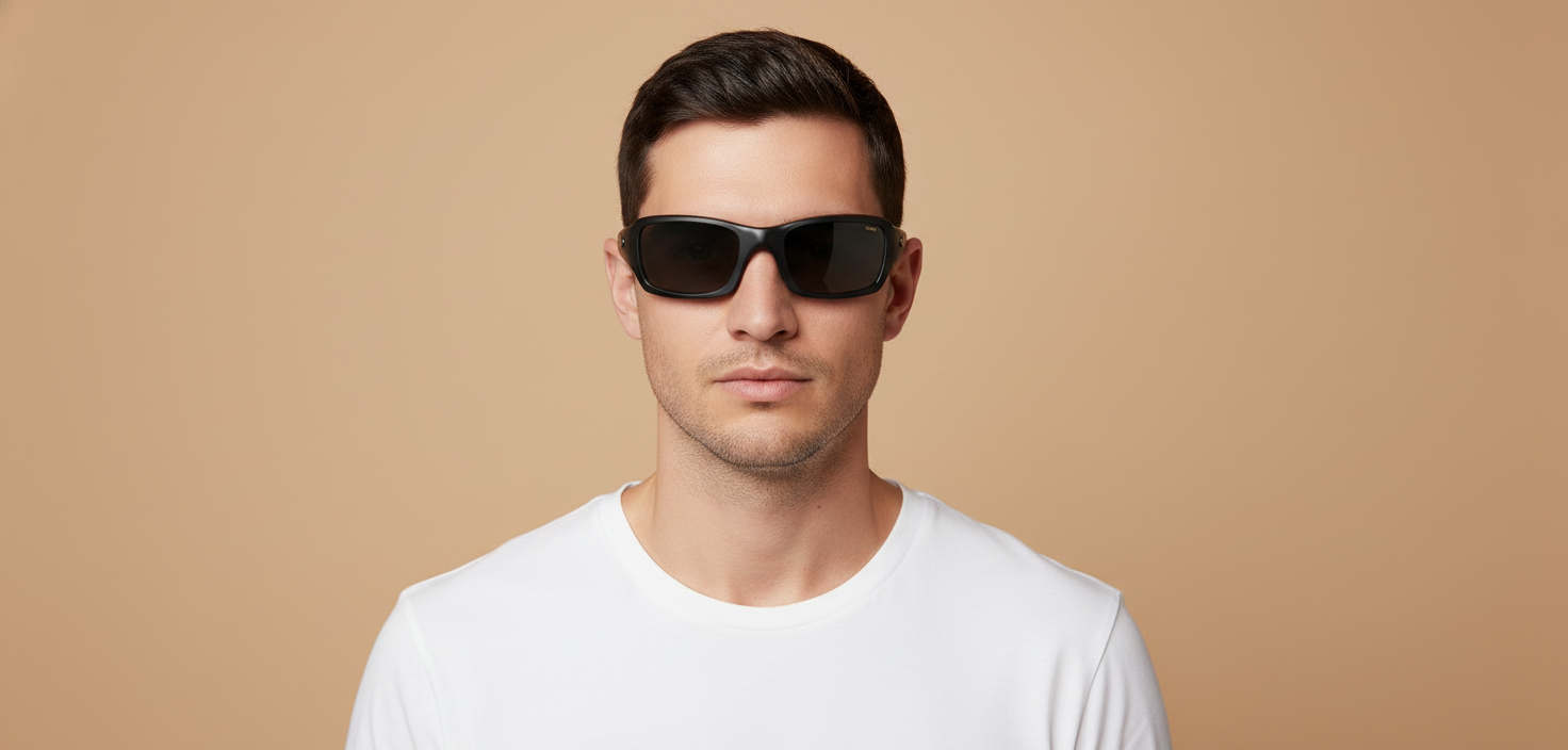 Modelo masculino llevando Gafas de Sol Oakley Five Squared OO9238 10 54 20