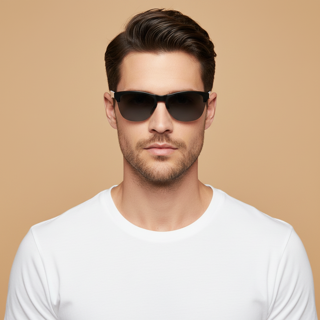 Modelo masculino llevando Gafas de Sol Oakley Frogskins Lite OO9374 53 63 10