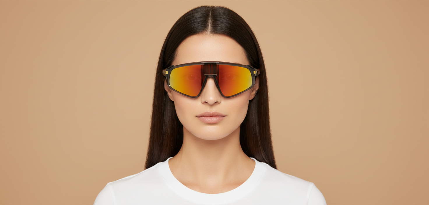 Modelo femenino llevando Gafas de Sol Oakley Latch Panel OO9404 05 35 13