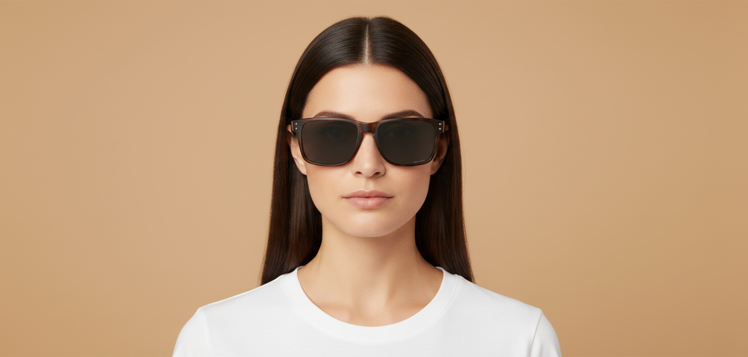 Modelo femenino llevando Gafas de Sol Oakley Holbrook XL OO9417 02 59 18