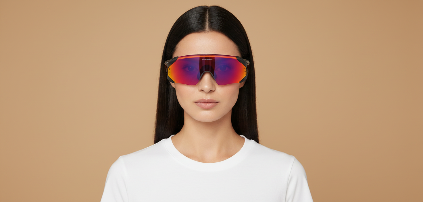 Modelo femenino llevando Gafas de Sol Oakley Velo Kato OO9501 01 52 15