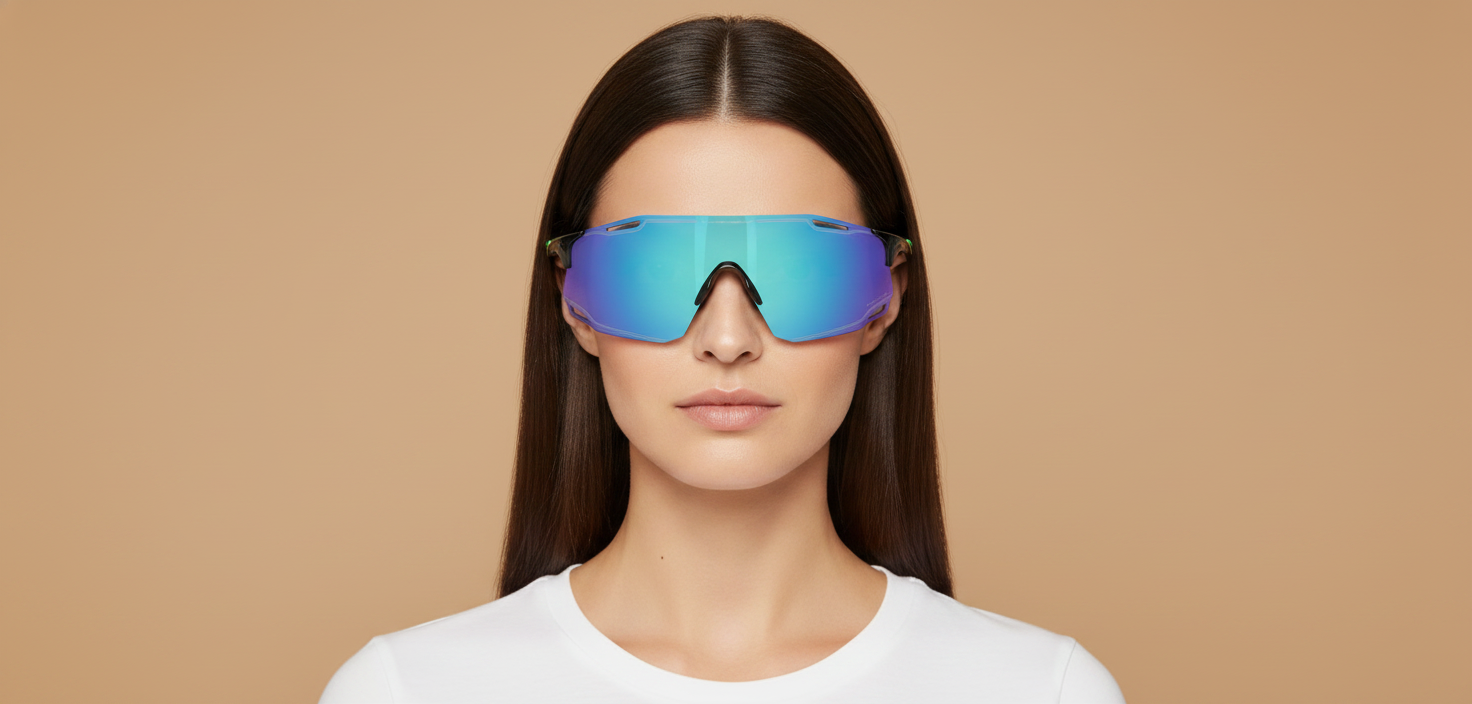 Modelo femenino llevando Gafas de Sol Oakley Cybr Dyno OO9513D 02 39 13