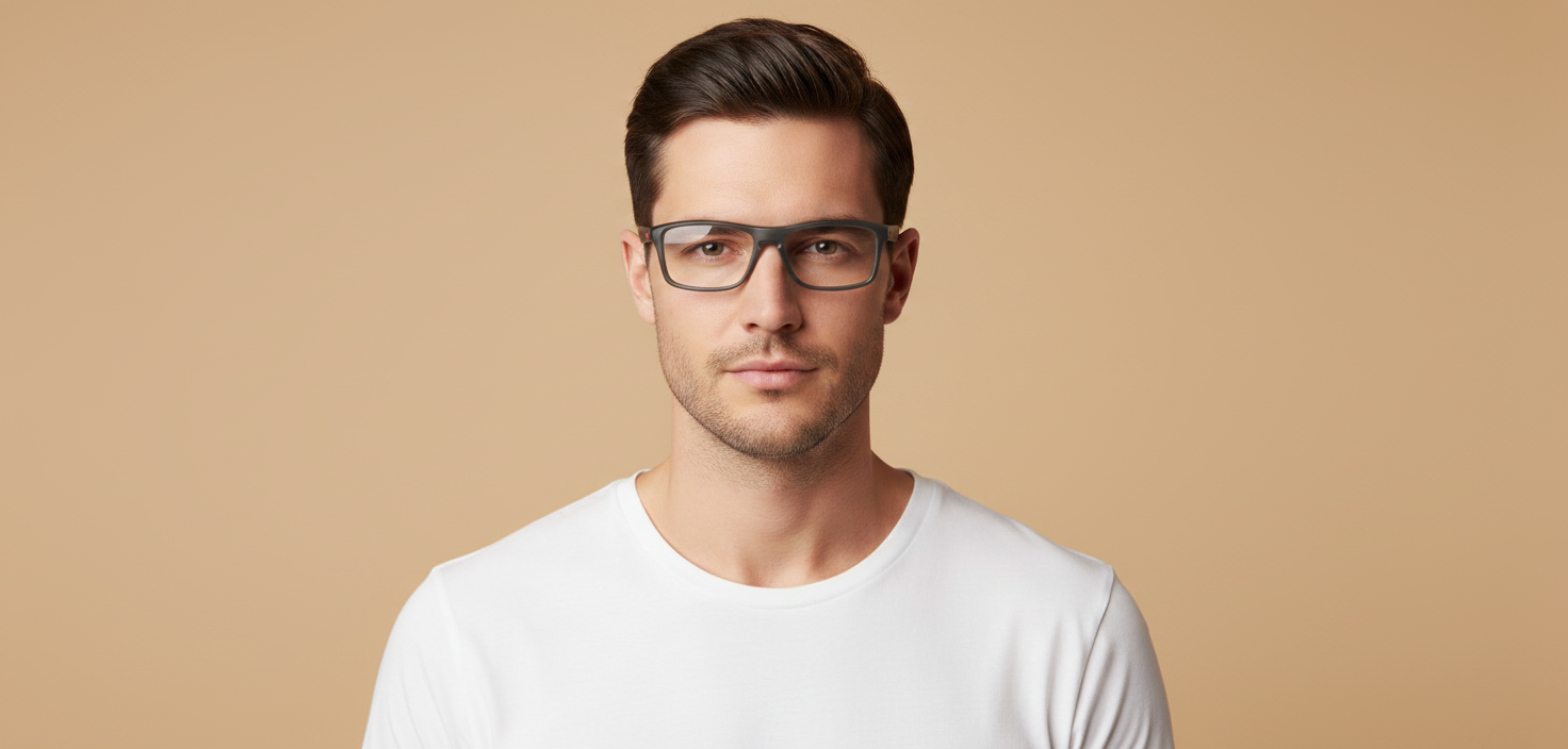 Male model wearing Prescription Glasses Oakley OX8178 02 59 18