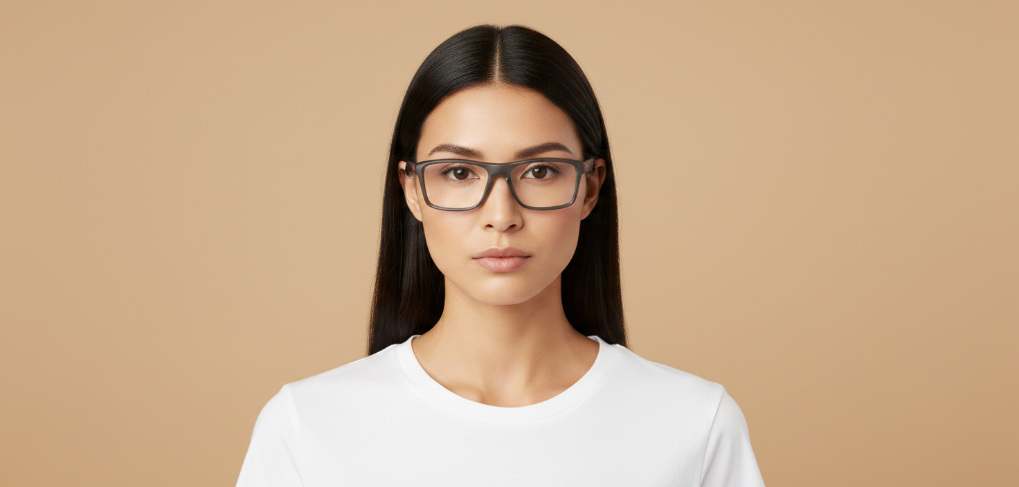 Female model wearing Prescription Glasses Oakley OX8178 02 59 18