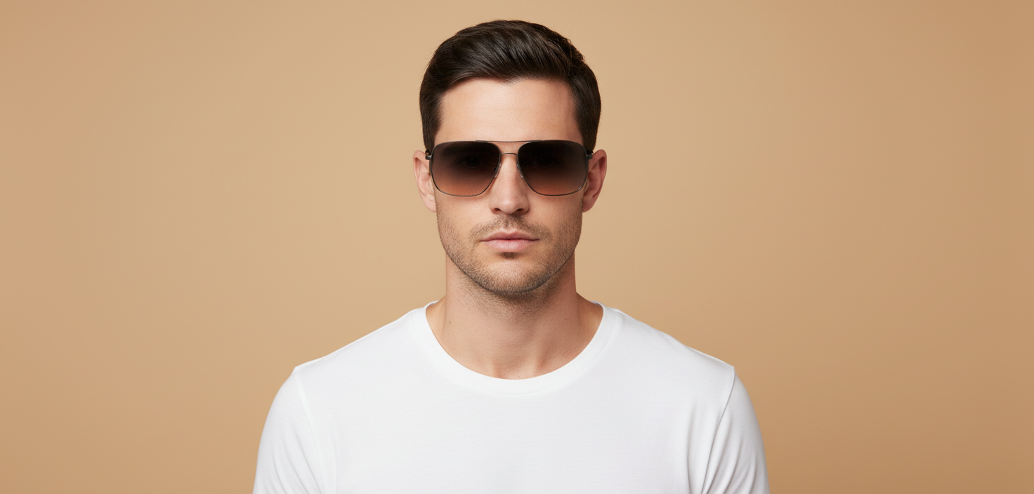 Modelo masculino llevando Gafas de Sol Oliver Peoples 1150S 528932 58 15