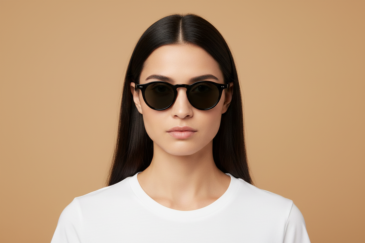 Modelo femenino llevando Gafas de Sol Oliver Peoples OP-13 OV5504SU 1731P2 47 20
