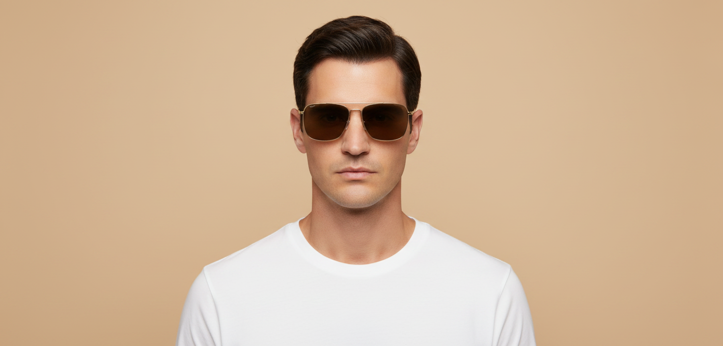Male model wearing Gafas de Sol Oliver Peoples Tk-15 OV1365ST 5035P1 53 18