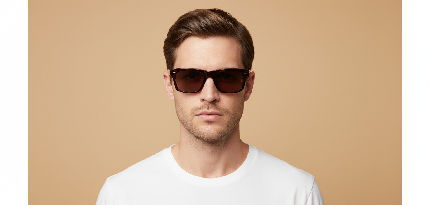 Modelo masculino llevando Gafas de Sol Oliver Peoples R-16 OV5596SU 100953 55 19