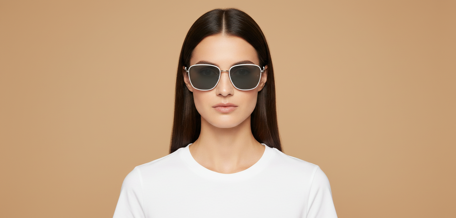 Женская модель в Gafas de Sol Oliver Peoples R-18 OV1378S 50366G 57 18