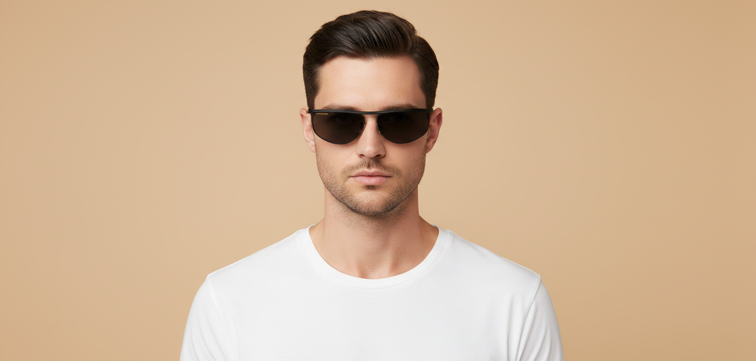 Male model wearing Gafas de Sol Oliver Peoples 1986c OV1367S 506287 59 13