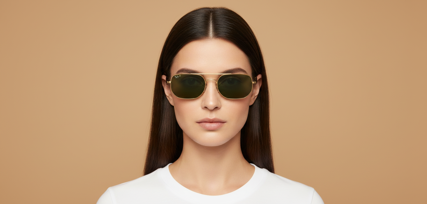 Modelo femenino llevando Gafas de Sol Oliver Peoples 1989C OV1351S 533271 52 19