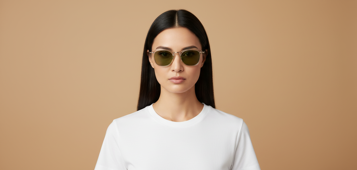 Modelo femenino llevando Gafas de Sol Oliver Peoples OP-506 OV5350S 109452 49 22