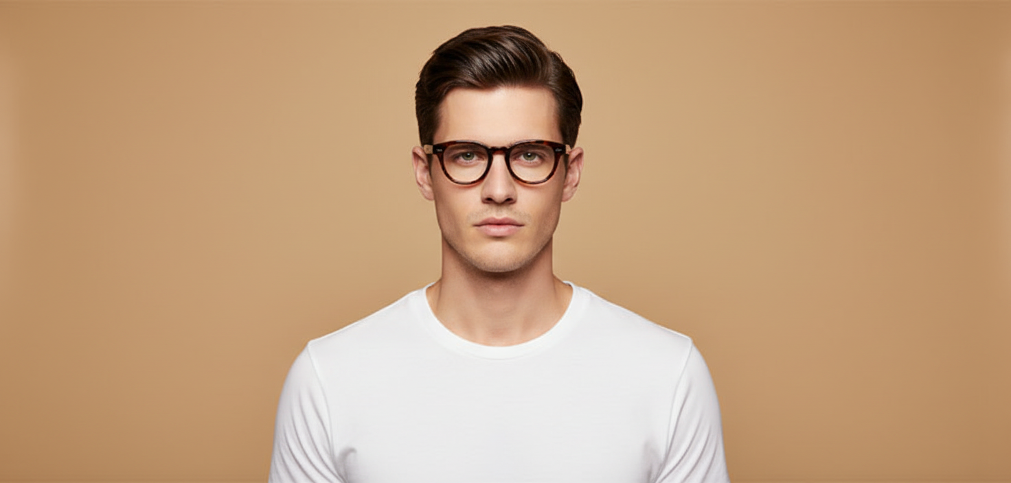 Männliches Modell trägt Korrektionsbrillen Oliver Peoples Cary Grant OV5413U 1679 48 22