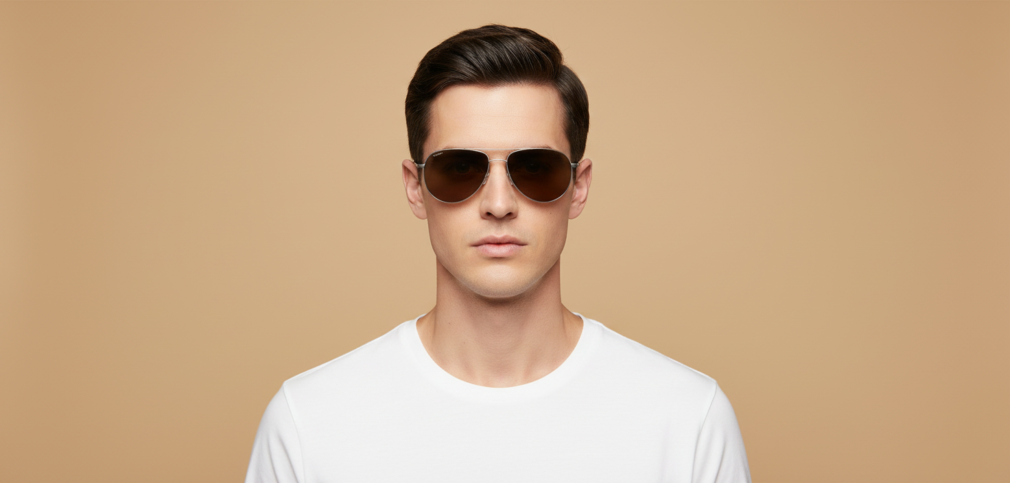 Мужская модель в Gafas de Sol Oliver Peoples Benedict OV1002S 5036GN 59 16