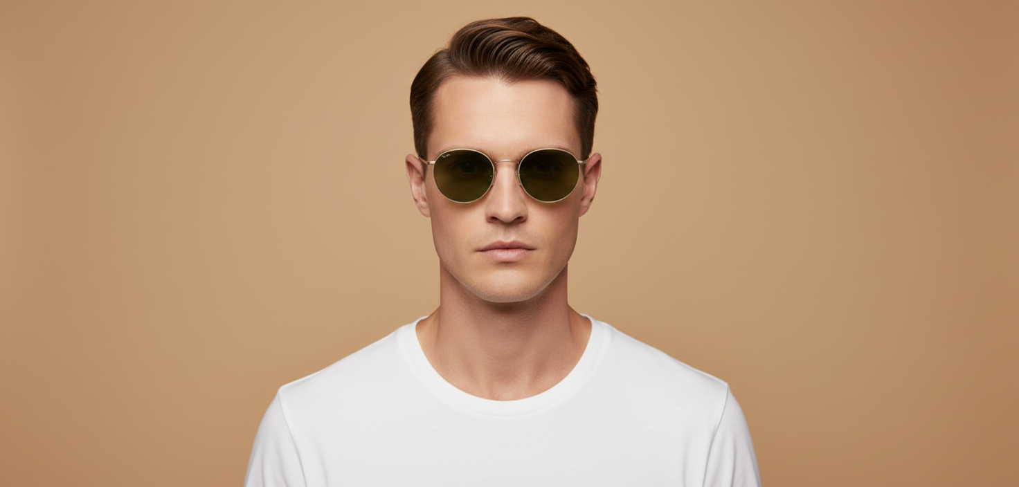 Modelo masculino llevando Gafas de Sol Oliver Peoples Coleridge OV1186S 514552 50 22