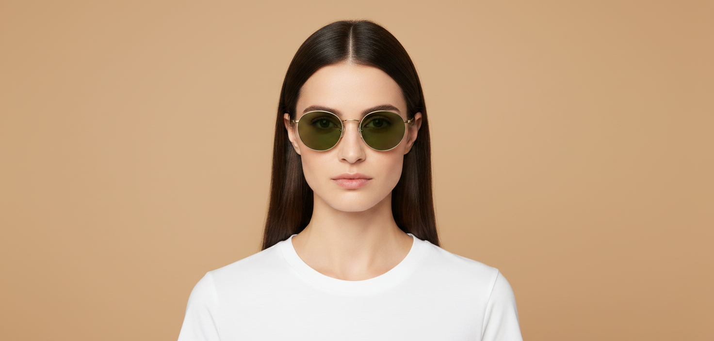 Modelo femenino llevando Gafas de Sol Oliver Peoples Coleridge OV1186S 514552 50 22