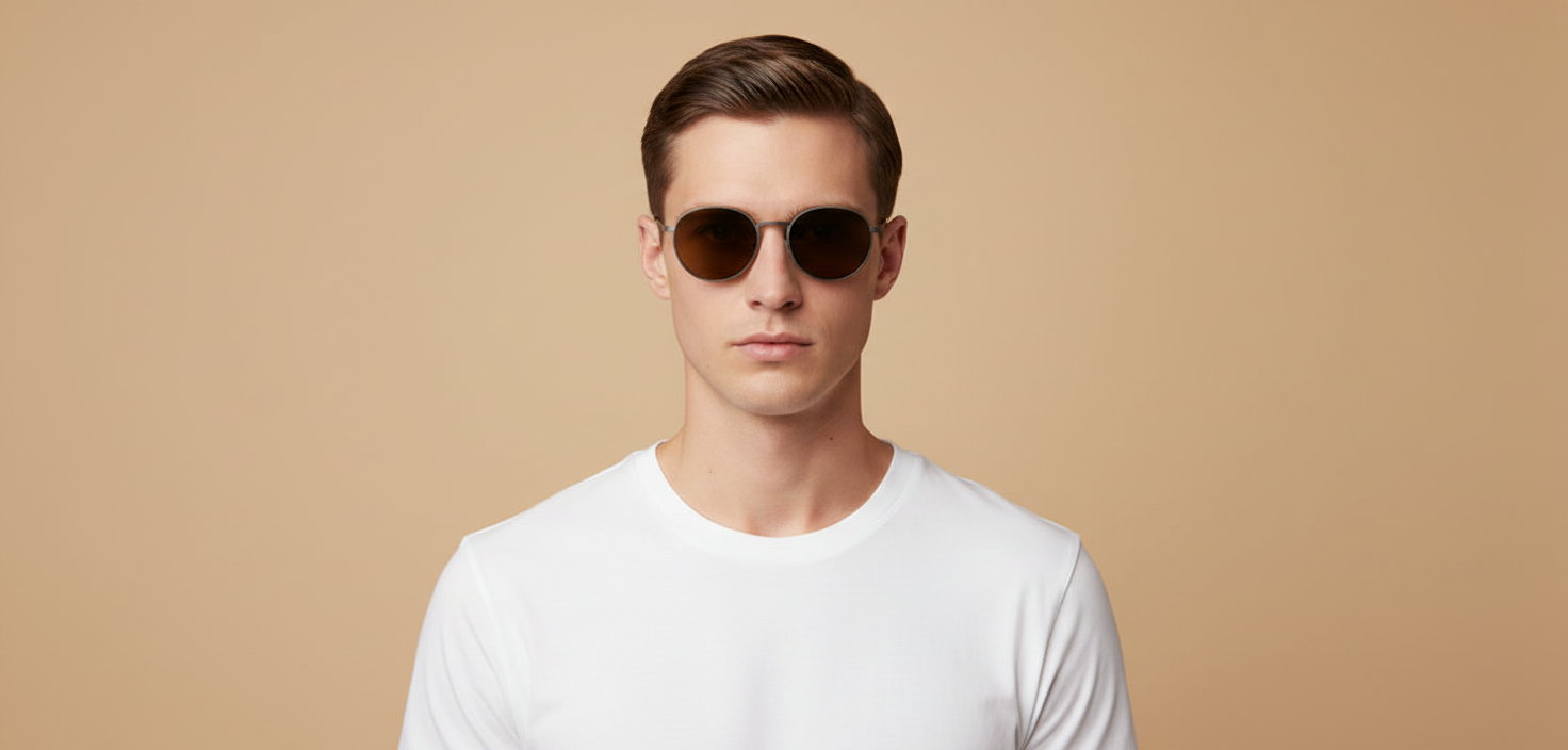 Modelo masculino llevando Gafas de Sol Oliver Peoples Altair OV1306ST 525457 50 20