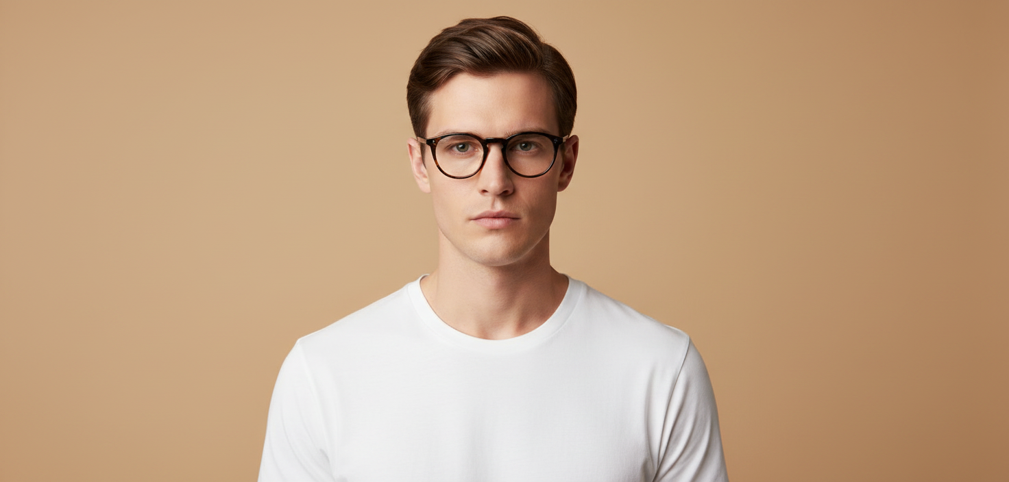 Modelo masculino llevando Gafas Graduadas Oliver Peoples O'Malley OV5183 1003 47 22