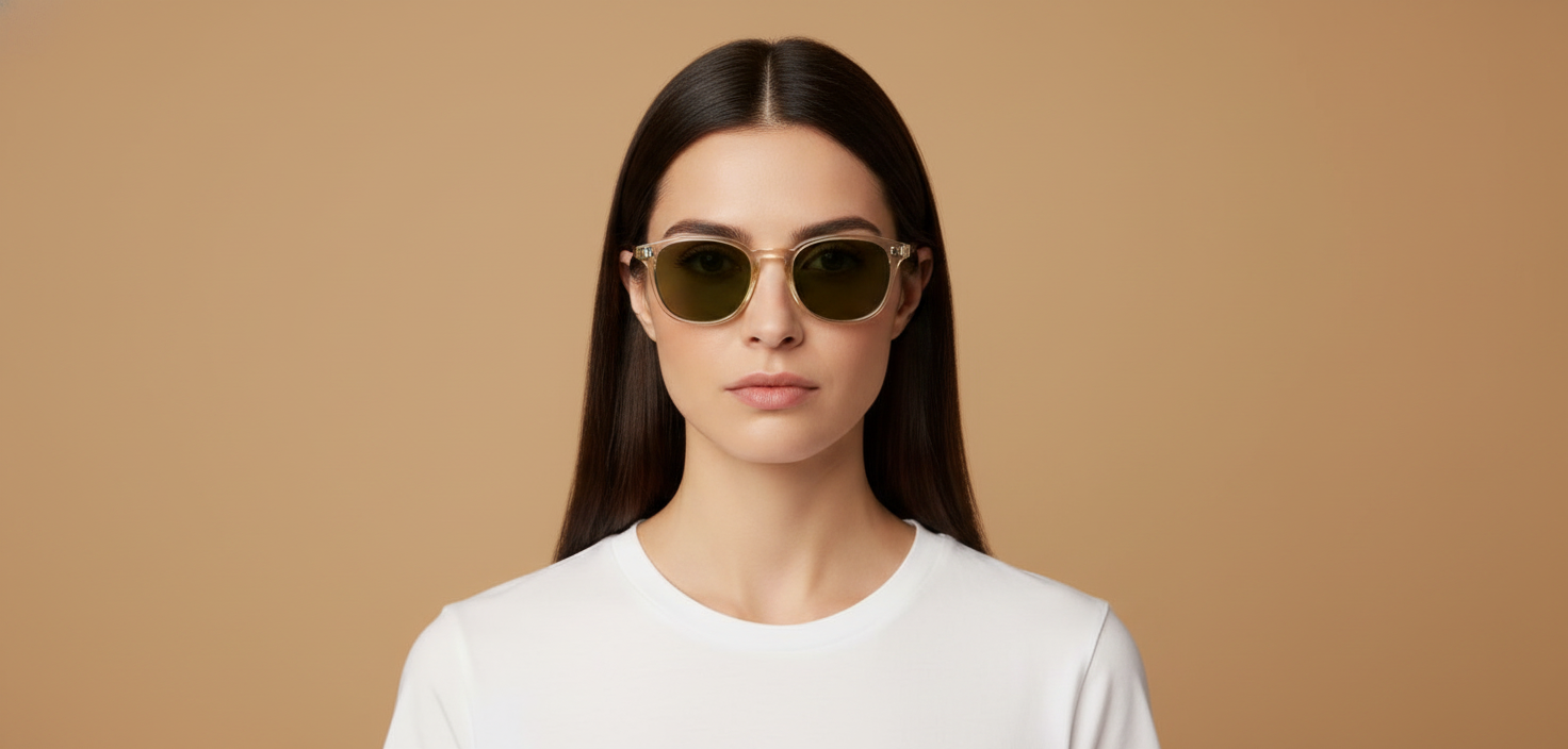 Modelo femenino llevando Gafas de Sol Oliver Peoples Fairmont Sun OV5219S 109452 49 21