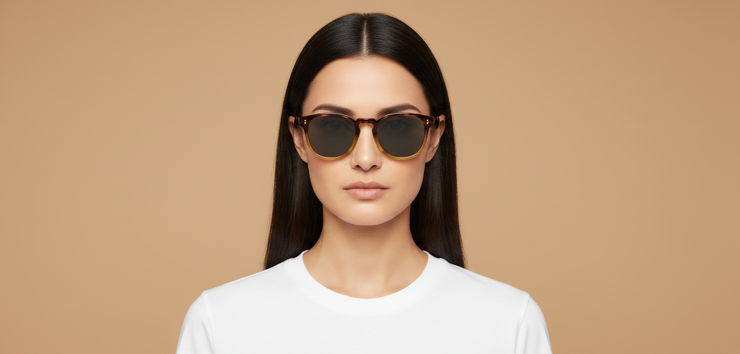 Modelo femenino llevando Gafas de Sol Oliver Peoples Finley Esq OV5298SU 1409R8 51 20