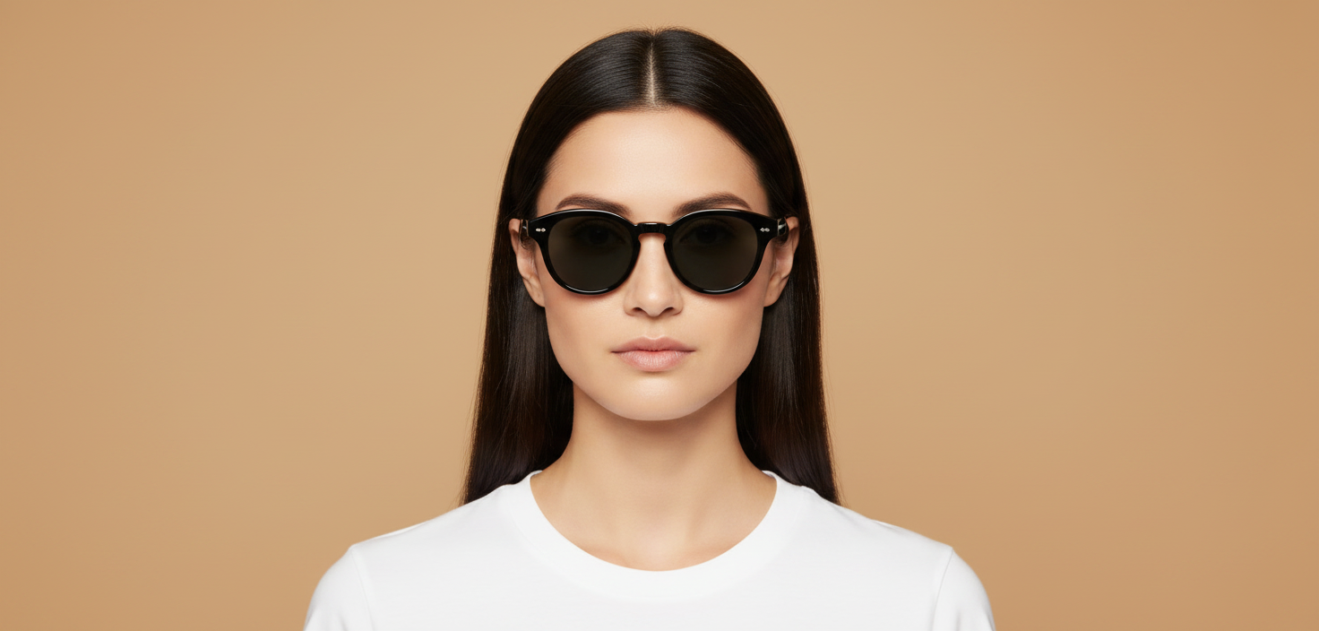 Modelo femenino llevando Gafas de Sol Oliver Peoples Cary Grant OV5413SU 14923R 48 22