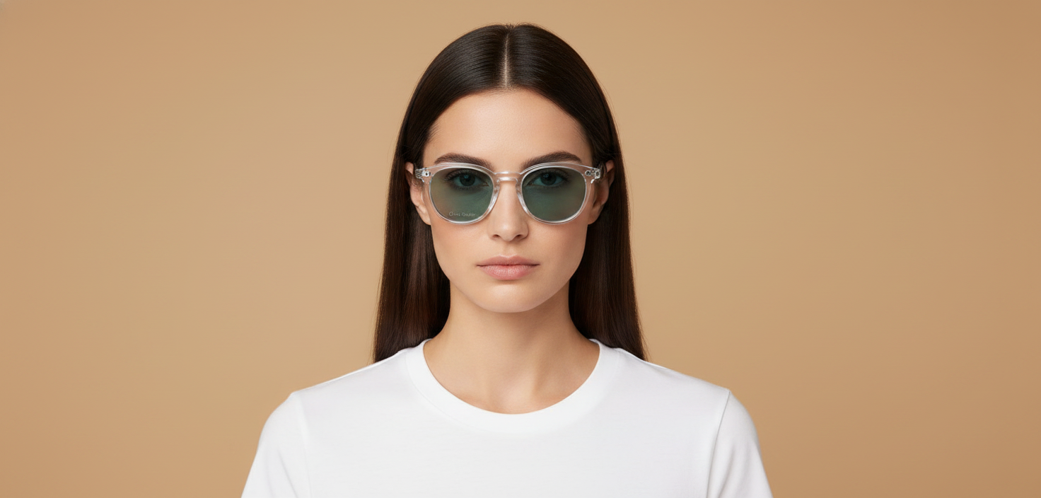 Modelo femenino llevando Gafas de Sol Oliver Peoples Desmon OV5454SU 1101P1 50 21