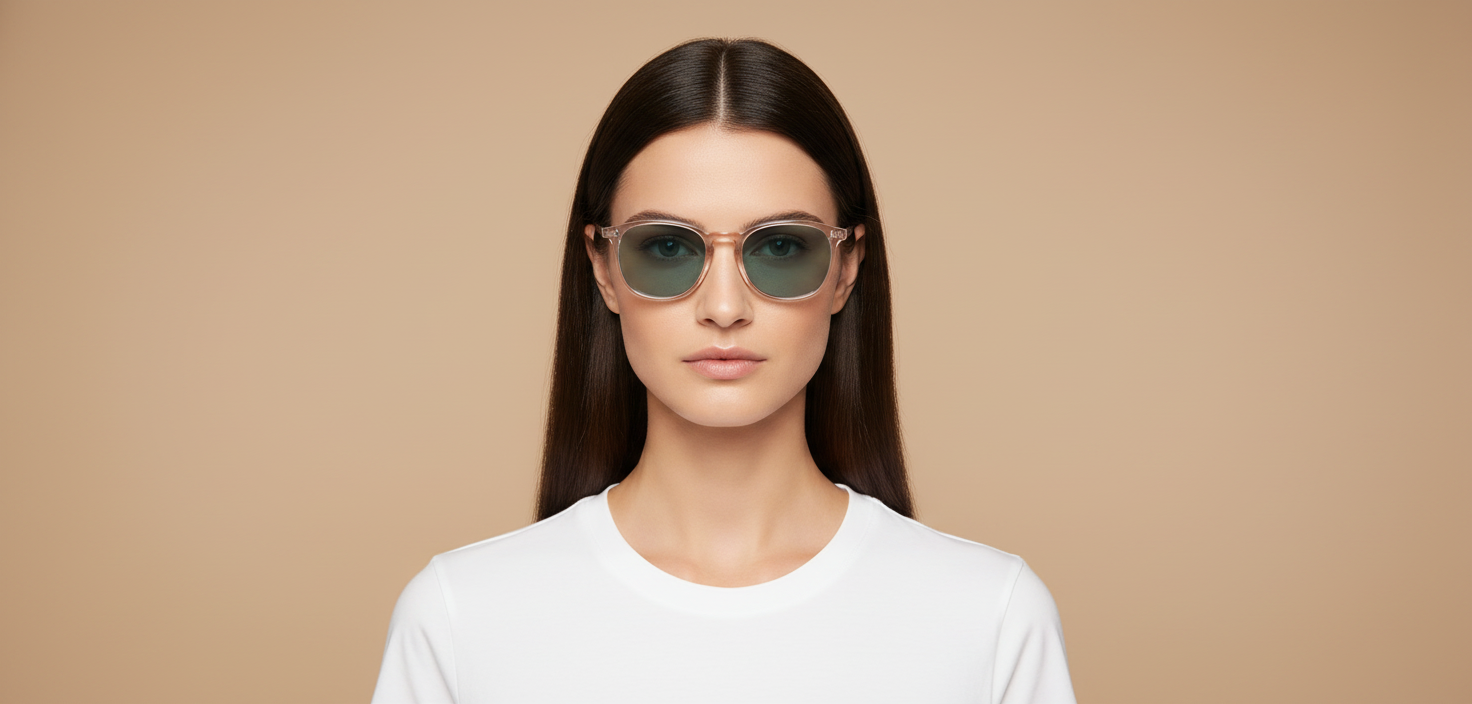 Modelo femenino llevando Gafas de Sol Oliver Peoples Finley OV5491SU 1743P1 48 20