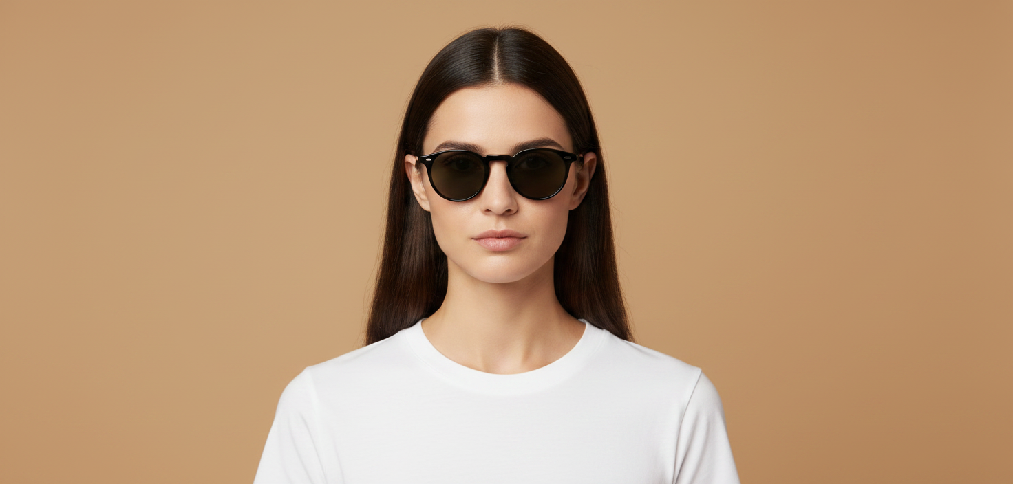 Modelo femenino llevando Gafas de Sol Oliver Peoples N.02 OV5529SU 1731R5 48 20